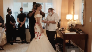 WATCH: New footage shows AOC being waited on by masked ‘servant class’ before Met Gala